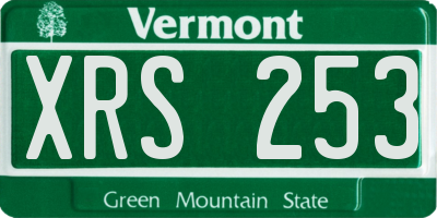 VT license plate XRS253