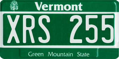 VT license plate XRS255