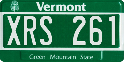 VT license plate XRS261