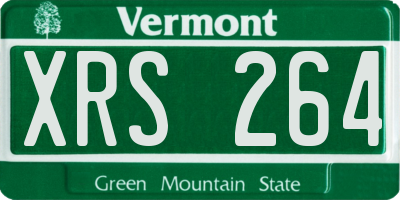 VT license plate XRS264