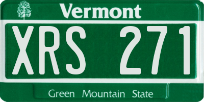 VT license plate XRS271