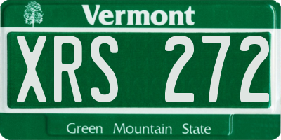 VT license plate XRS272