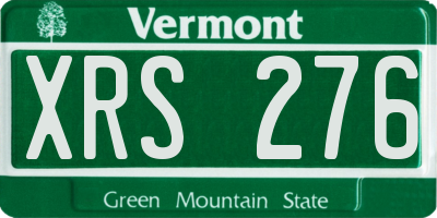 VT license plate XRS276