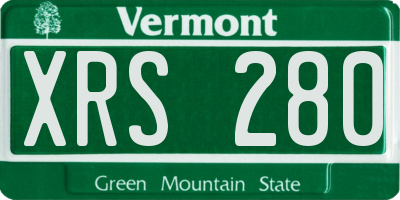 VT license plate XRS280