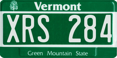 VT license plate XRS284