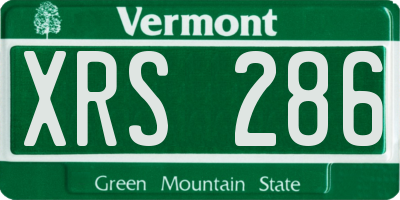 VT license plate XRS286