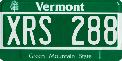 VT license plate XRS288
