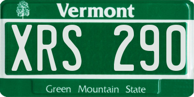 VT license plate XRS290