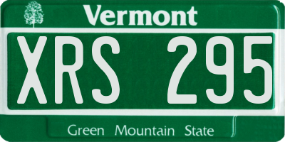 VT license plate XRS295