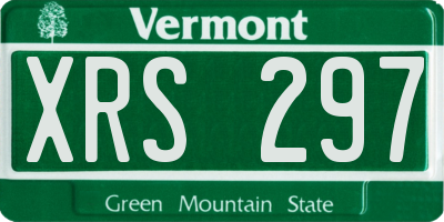 VT license plate XRS297