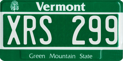 VT license plate XRS299