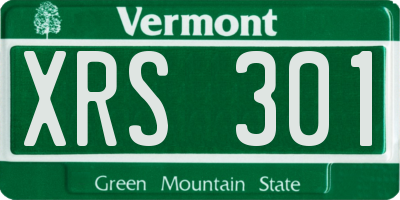 VT license plate XRS301