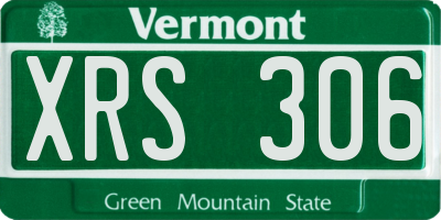 VT license plate XRS306