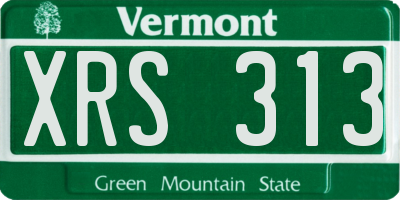 VT license plate XRS313
