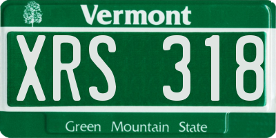VT license plate XRS318