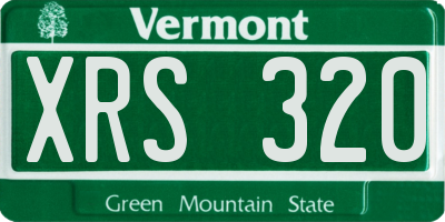 VT license plate XRS320