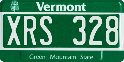 VT license plate XRS328