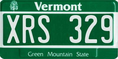 VT license plate XRS329