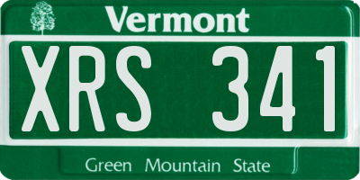 VT license plate XRS341