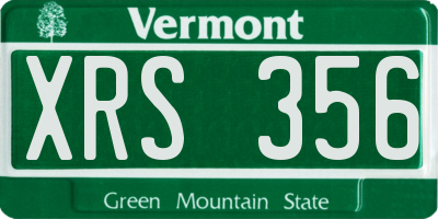 VT license plate XRS356