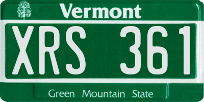 VT license plate XRS361