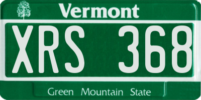VT license plate XRS368