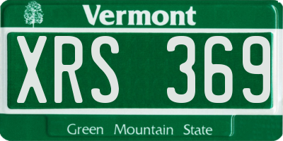 VT license plate XRS369