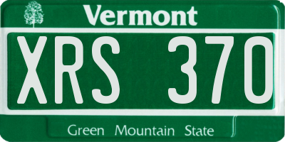 VT license plate XRS370