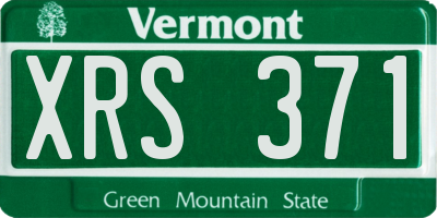 VT license plate XRS371