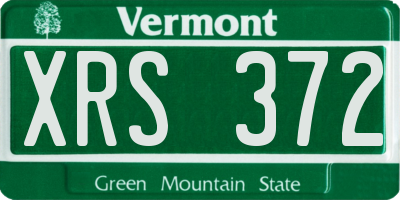 VT license plate XRS372