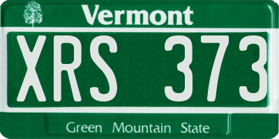 VT license plate XRS373