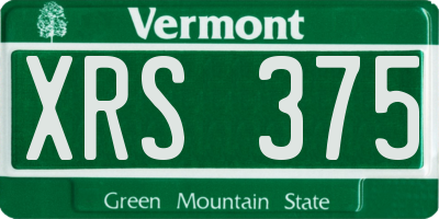 VT license plate XRS375