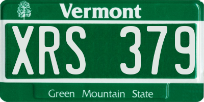VT license plate XRS379