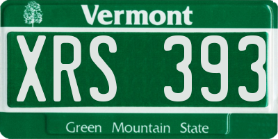 VT license plate XRS393