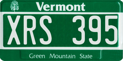 VT license plate XRS395