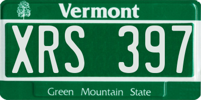 VT license plate XRS397