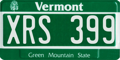VT license plate XRS399