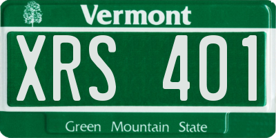 VT license plate XRS401