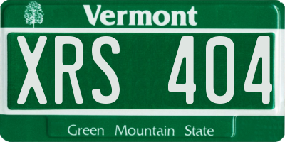 VT license plate XRS404