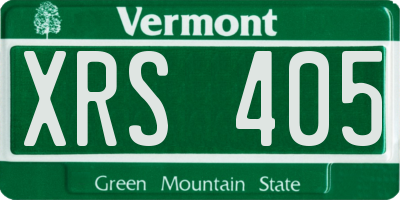 VT license plate XRS405