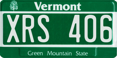 VT license plate XRS406
