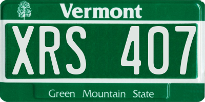 VT license plate XRS407