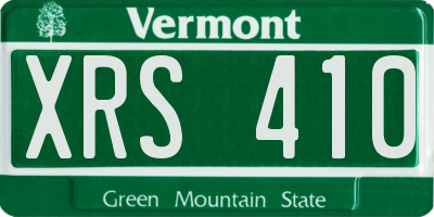 VT license plate XRS410
