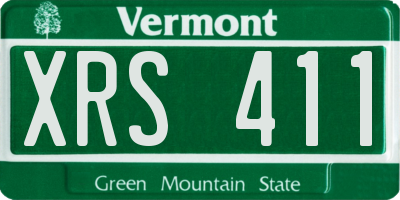 VT license plate XRS411