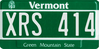 VT license plate XRS414