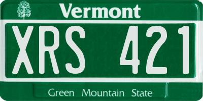 VT license plate XRS421