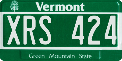 VT license plate XRS424