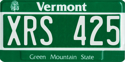 VT license plate XRS425