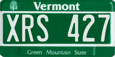VT license plate XRS427