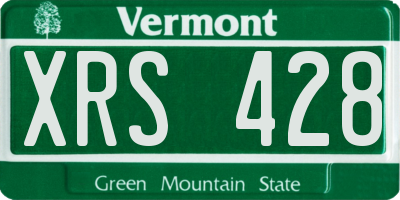 VT license plate XRS428